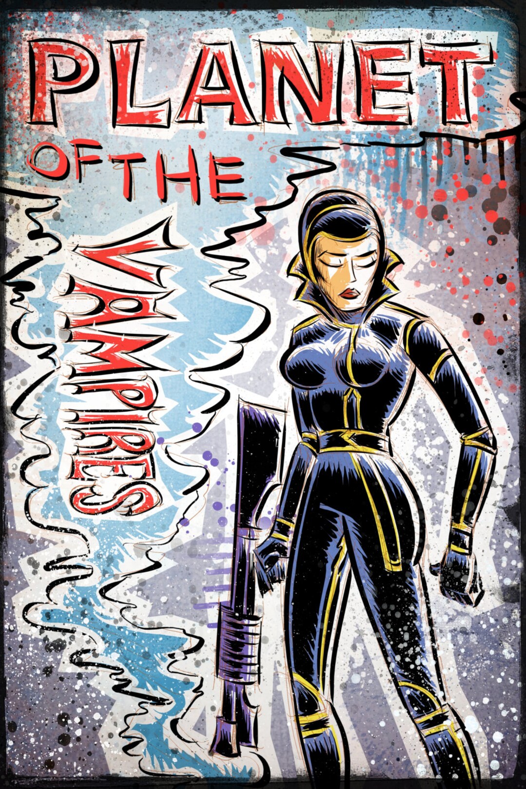 Planet of the Vampires Art Print Alien Aliens Sci Fi Science Fiction ...