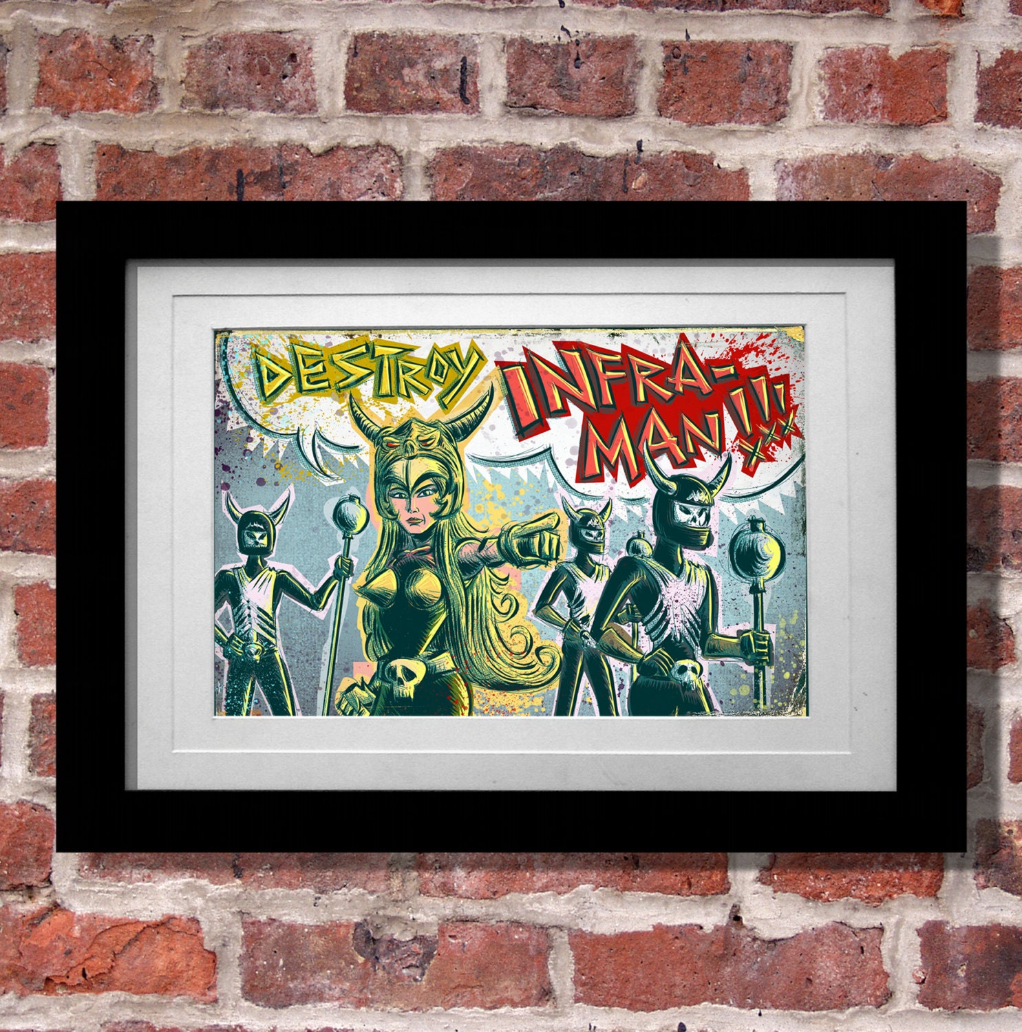 Super Inframan Art Print Infra-man Kaiju Sentai Toho Shaw Brothers