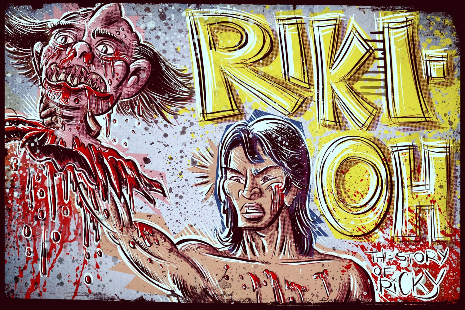 Riki Oh Art Print The Story Of Ricky Warden Decapitation Meat Etsy