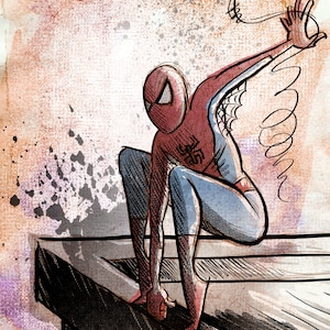 Spider-Man Art Print, plakat, komiksy, komiksy, dzień ojca, Tata
