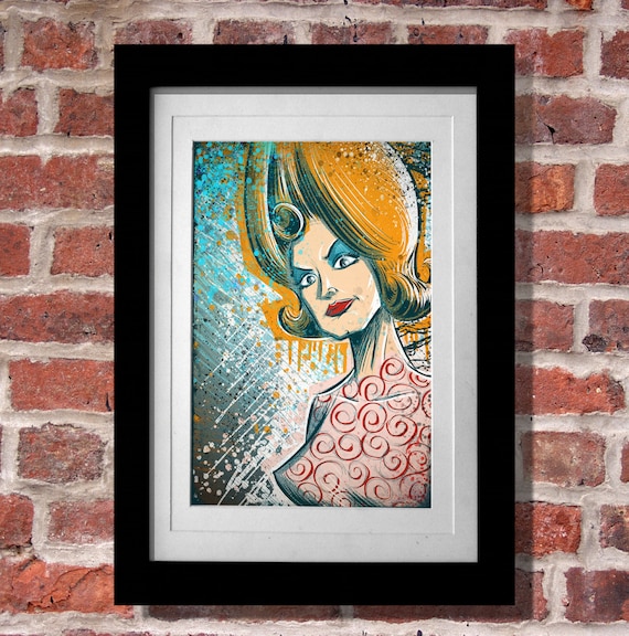 マーズ・アタック アートプリント ティム・バートン 女性 火星人 少女