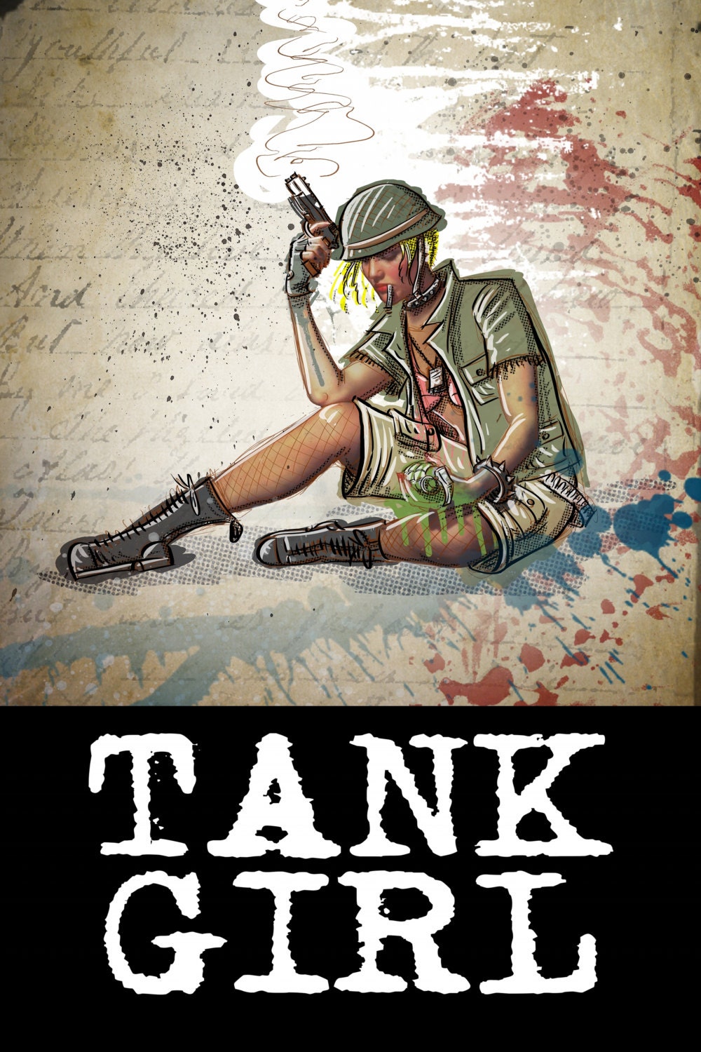 Tank Girl Art Print. Wall Art. Art Print. Comic Book. Home Decor