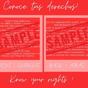 Immigration red card PDF to print on demand