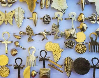 50 African Handmade Adjustable Brass Rings #Wholesale Price#