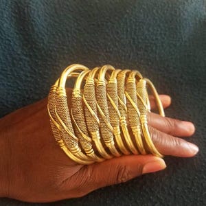 Brass Bangle, Adjustable One Size Fits All Bangle