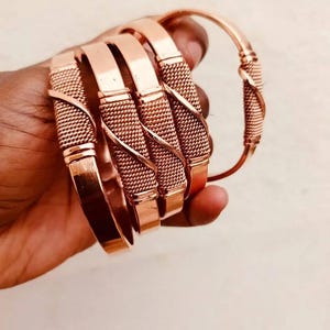 Copper Bangle, Adjustable One Size Fits All Bangle