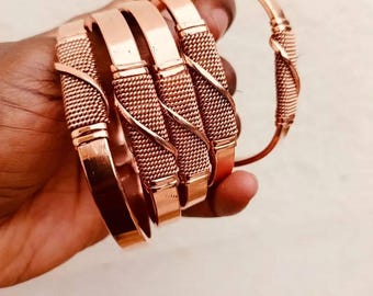 Copper Bangle, Adjustable One Size Fits All Bangle