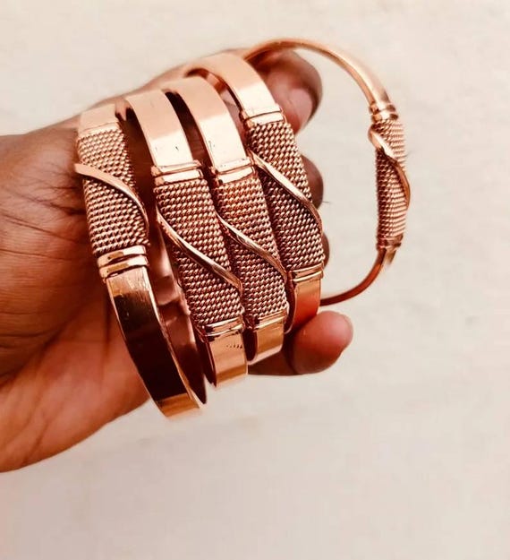 Copper Bangle, Adjustable One Size Fits All Bangle