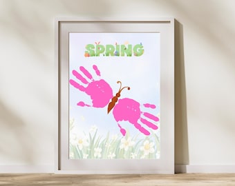 Butterfly Handprint Art for Kids, Preschool & Daycare Spring Activity