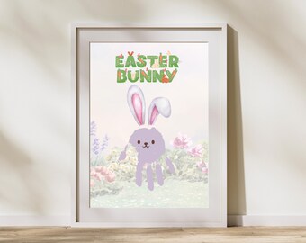 Easter Bunny Handprint Craft for Kids, Preschool & Daycare Spring Activity