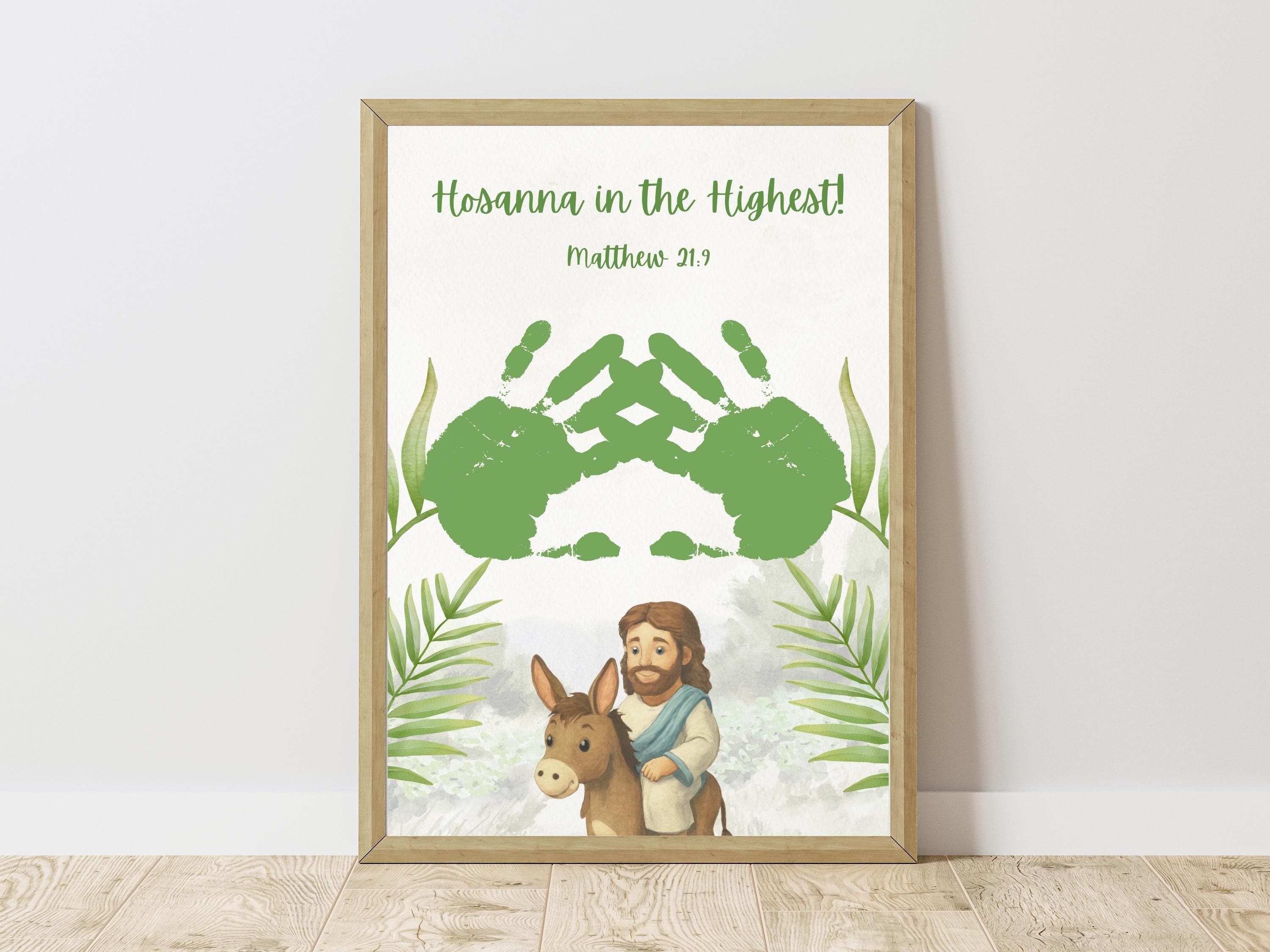 Palm Sunday Handprint Craft for Kids, Christian Easter Art Printable ...