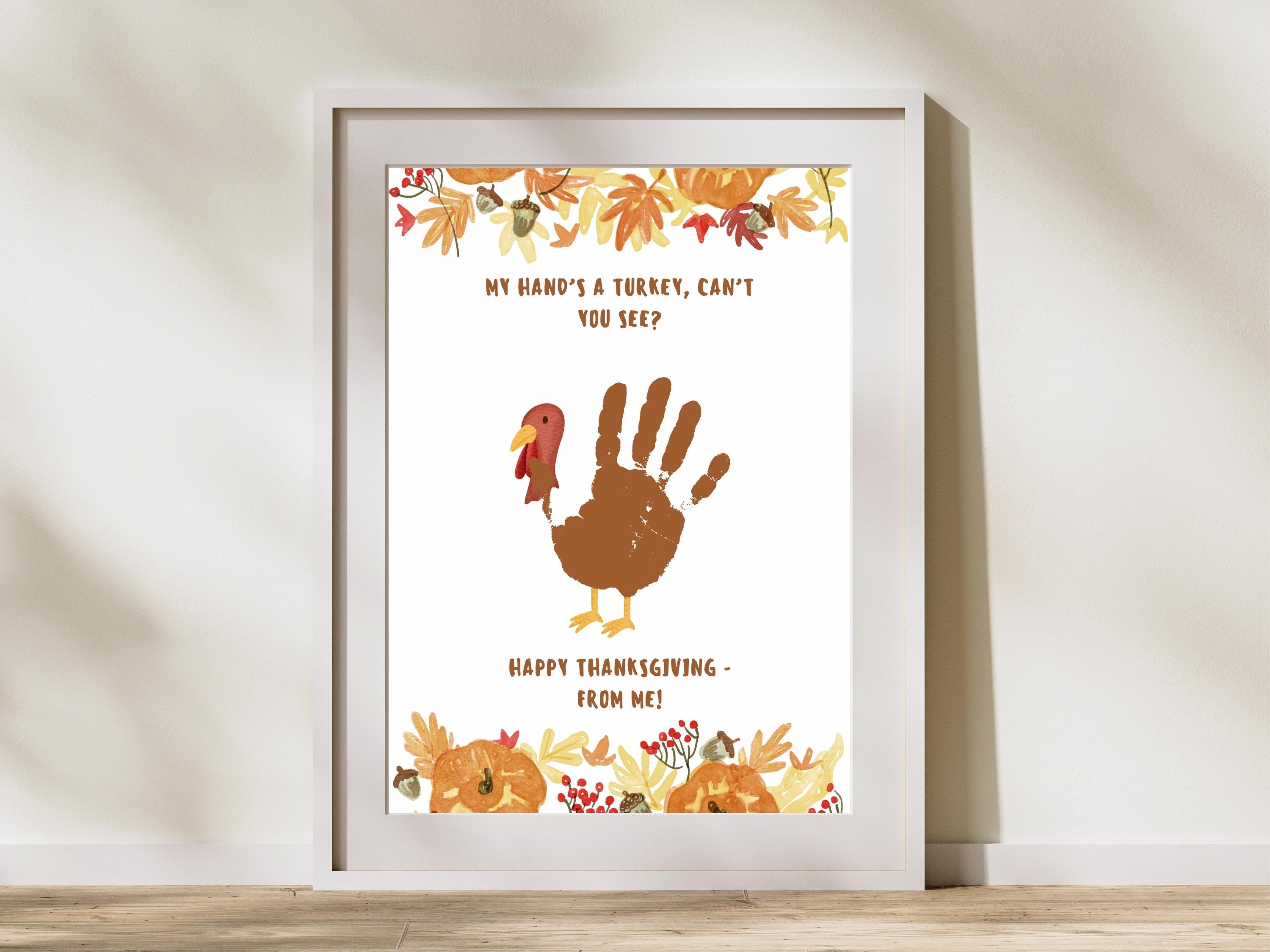 Turkey Handprint Craft, Thanksgiving Poem Placemat, Preschool &…