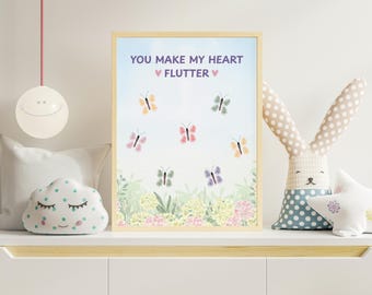 Butterfly Fingerprint Art Printable, Kids DIY Activity Sheet, Toddler Preschool Craft, Spring Keepsake Template