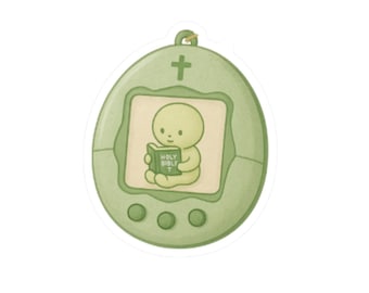 Tamagotchi de Chico Verde, Chico Verde Pequeño, Smiski Lindo, Pegatinas de Personajes, Papelería; Pegatinas Cristianas