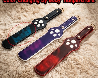 Temperature-Sensitive Spanking Paddle,Thermochromic Spanking Whip,Ruler,BDSM Punishment & Discipline Props Whip,Single Party Gift