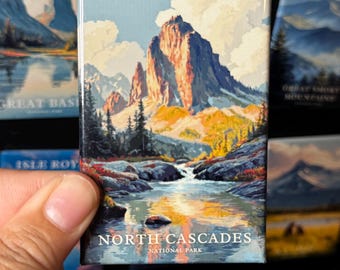 North Cascades National Park Magnet: Travel Souvenir Fridge Decor