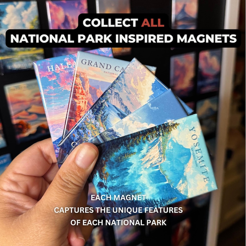 National Park Magnet Set: Scenic US Parks Travel Souvenirs - Etsy