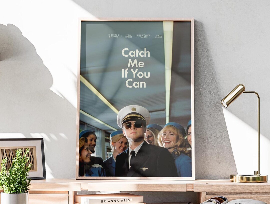 Catch Me If You Can Movie Print Poster, Film Poster, Retro Vintage