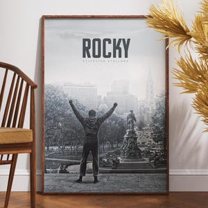 Rocky Poster, Film Liebhaber Geschenk, Home Decor, Film Poster, Wand Dekoration, Rocky Balboa, Sylvester Stallone, Retro Film Poster, Vintage Poster