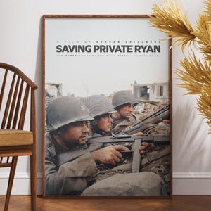 Speichern Privatryan Film Poster,Retro Film Poster, Minimal Print, Film Liebhaber Geschenk, druckbare Wandkunst, Steven Spielberg, Tom Hanks Film