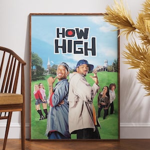 How High Poster, Retro Film Poster, Vintage Poster, Jesse Dylan, Geschenk für Sie, Geschenk für Ihn, Wand Kunst, Home Decor, Geschenk für Sie