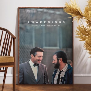 Poster di Awakenings, poster di film retrò, poster vintage, regalo per lui, arte stampabile, arredamento per la casa, decorazioni murali, Robert De Niro, Robin Williams
