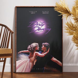Dirty Dancing Poster, Retro Film, Vintage Poster, Jennifer Grey, Patrick Swayze, Baby & Johnny, Geschenk für Sie, Tanz Poster