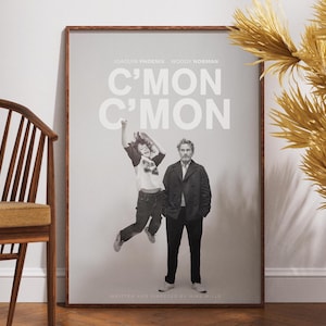 C'mon C'mon Poster, Regalo per Lui, Poster Stampabile, Arte Murale Stampabile, Mike Mills, Joaquin Phoenix, Woody Norman, Arte in Bianco e Nero, Retro