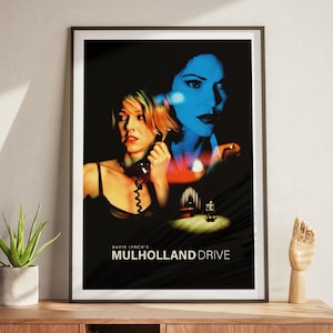 Póster de la película Mulholland Drive, impresión de póster, impresión de arte de pared, Mulholland Drive, póster de película retro, David Lynch, regalo para amantes del cine, decoración del hogar