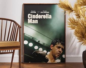 Cinderella Man Poster, Russell Crowe, Retro Poster, Vintage Poster, Gift for Him, Ron Howard, Wall Art, Gift Idea, Home Decor, Movie Lovers
