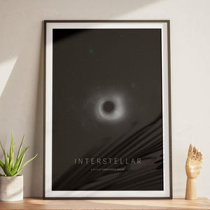 Poster del film Interstellar, regalo per gli amanti del cinema, stampa artistica da parete retrò, poster del film Christopher Nolan, design da parete, Matthew McConaughey