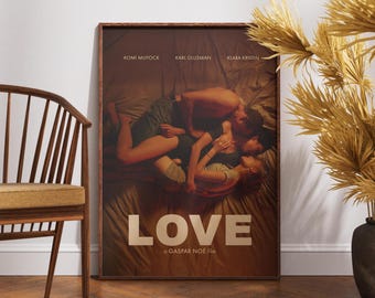 Filmplakat „Love“, druckbare Wanddekoration, Filmbild, Gaspar Noé
