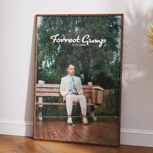 Forrest Gump Poster, Tom Hanks, Film Poster, Film Poster, Wandkunst, Vintage Poster, Retro Poster, Geschenk für Sie, Geschenk für Ihn, Home Decor