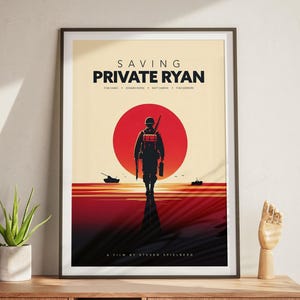 Speichern Privatryan Film Poster,Retro Film Poster, Minimal Print, Film Liebhaber Geschenk, druckbare Wandkunst, Steven Spielberg, Tom Hanks Film