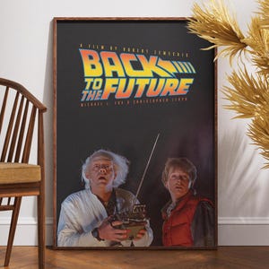 Póster de película Regreso al futuro, póster de película impreso, regalo para amantes del cine, impresión de arte de pared, decoración del hogar, diseño original, regalo para él