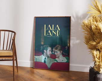 Plakat „La La Land”, grafika ścienna do druku, Ryan Gosling, Emma Stone, wydruk filmowy