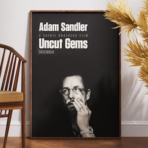 Uncut Gems Film Poster, Print Film Poster, Retro Vintage Poster, Film Liebhaber Geschenk, Wand Kunst, Adam Sandler, Josh Benny Safdie, Home Decor