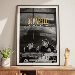 Pôster de The Departed, pôster de alta resolução, arte de parede para impressão, perfeito para decoração de casa, Martin Scorsese, Jack Nicholson, Leonardo DiCaprio