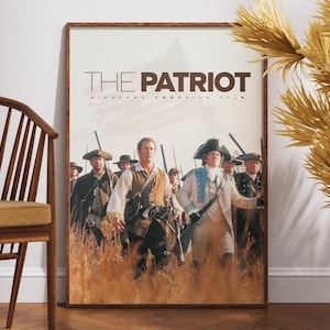 The Patriot Poster, Retro Movie Poster, Vintage Poster, Jason Isaacs, Gift for Him, William Tavington, Mel Gibson, Roland Emmerich, Gift Ide