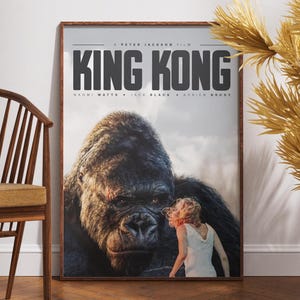 King Kong Poster, Print Poster, Wandkunst, Retro Film Poster, Vintage Poster, Geschenk für sie, Geschenk für ihn, Film Liebhaber, Wohnkultur
