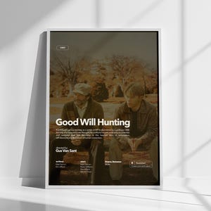 Good Will Hunting Poster,Retro Poster, Minimalist Art, Vintage Poster, Wall Decor, Gift for Her, Retro Film Poster, Robin Williams