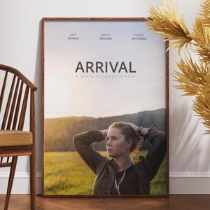 Póster de La Llegada, Arte Imprimible, Idea de Regalo, Póster Retro, Póster de Película, Decoración de Pared, Denis Villeneuve, Amy Adams, Regalo para Ella, Regalo para Él