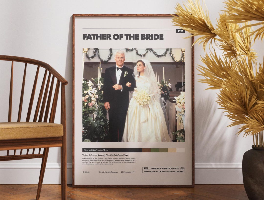 Father of the Bride Movie Poster, Retro Poster, Vintage Poster, Gift ...