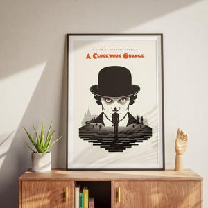 A Clockwork Orange Movie Print Poster, Minimalist Poster Print, Movie Lovers Gift, Printable Wall Art, Stanley Kubrick Movie Poster
