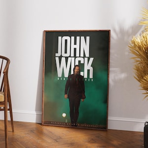 Plakat Johna Wicka, grafika ścienna do druku, miłośnik filmów, wydruk filmu Keanu Reeves, Chad Stahelski