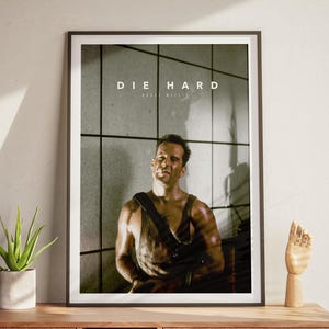 Stirb langsam Poster, Druckbare Wandkunst, Film Liebhaber Geschenk, Wohnkultur Idee, Wandkunst, Film Poster, John McTiernan, Brocante, Geschenk für Ihn