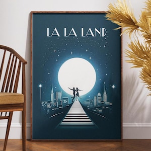 La La Land Poster, Minimalistischer Film Druck, Geschenk für Filmliebhaber, Druckbare Wandkunst, Wand Dekoration Idee, Filmgeschenk, Rayan Gosling, Emma Stone