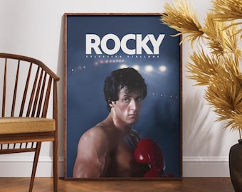 ロッキー映画キャンバスポスター：シルベスター・スタローンの