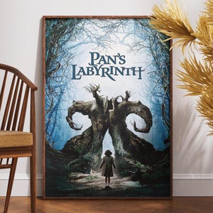 Pan&#39;s Labyrinth Movie Poster, Print Art, Retro Vintage Poster, Wall Decor, Gift for Him, Guillermo del Toro,  Fantastic Film, Gift for Her