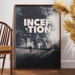 Póster de la película Origen, impresión de la película Christopher Nolan, póster de película impreso, arte de pared, póster vintage, idea de regalo, Leonardo DiCaprio